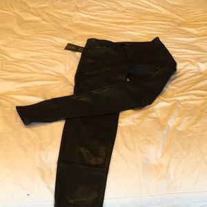 Level 99 Mid Rise Coated Skinny Jean